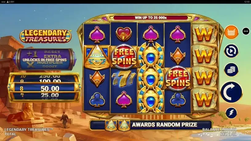 Legendary Treasures slot screenshot 1