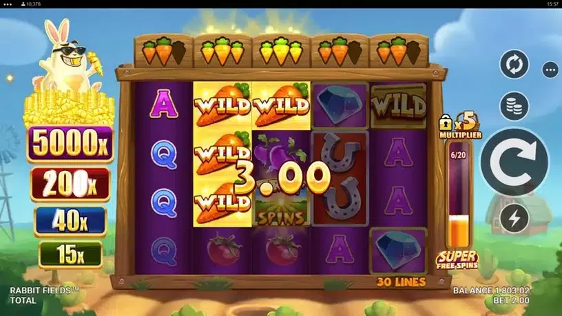 Rabbit Fields slot screenshot 1