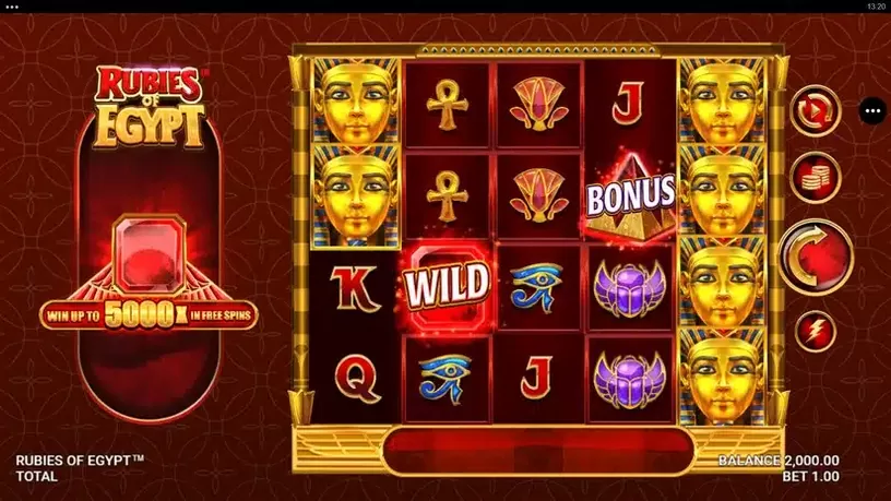 Rubies of Egypt slot screenshot 1