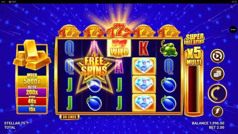 Stellar 7s slot screenshot 1