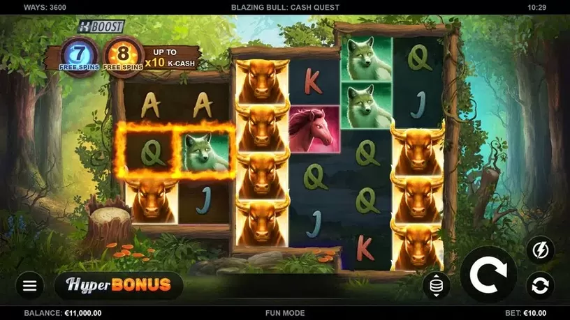 Blazing Bull: Cash Quest slot screenshot 1