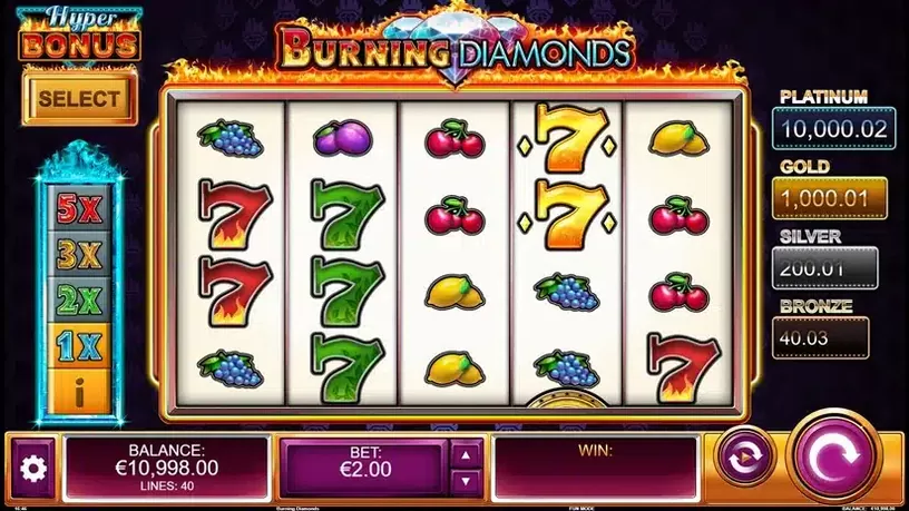 Burning Diamonds slot screenshot 1
