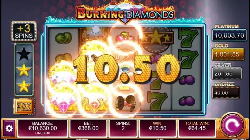 Burning Diamonds slot screenshot 5
