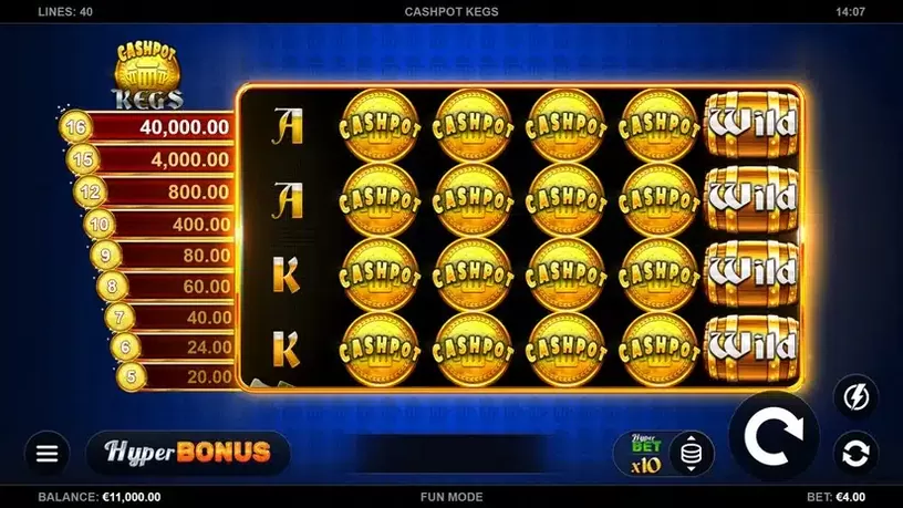Cashpot Kegs slot screenshot 1