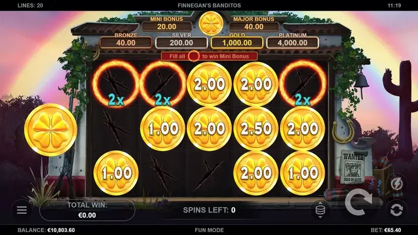 Finnegan’s Banditos slot screenshot 6