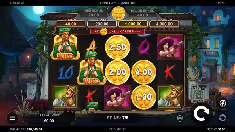 Finnegan’s Banditos slot screenshot 4