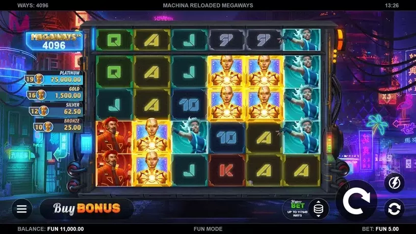 Machina Reloaded Megaways slot screenshot 1