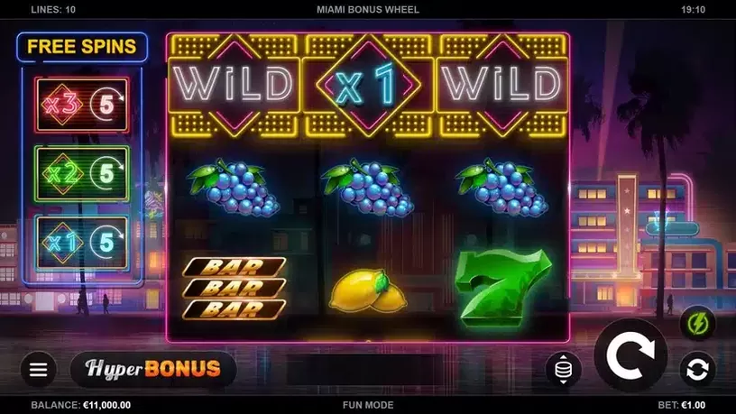 Miami Bonus Wheel slot screenshot 1