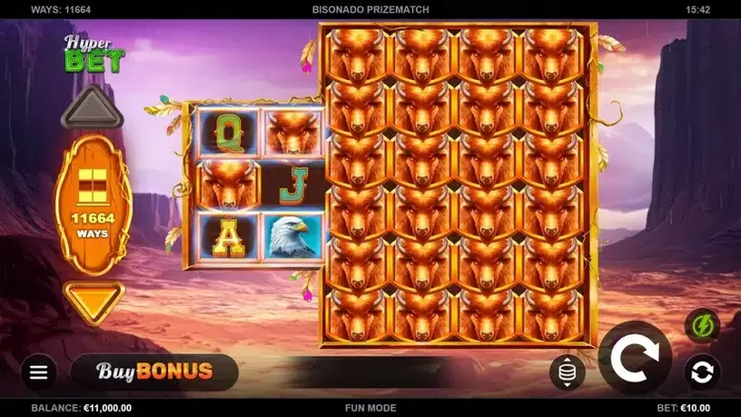 Bisonado PrizeMatch slot screenshot 1