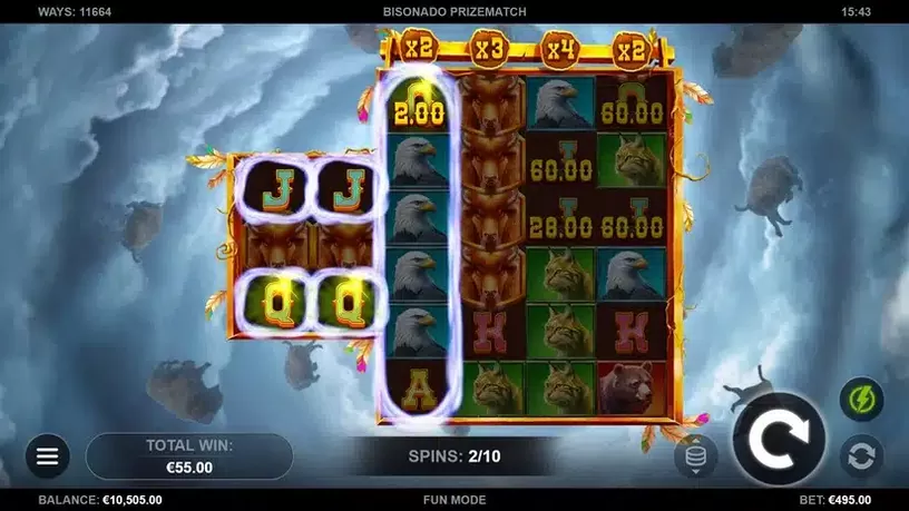 Bisonado PrizeMatch slot screenshot 3
