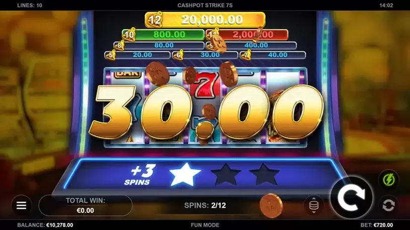 Cashpot Strike 7s slot screenshot 3