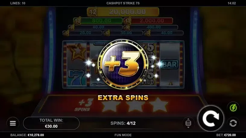Cashpot Strike 7s slot screenshot 4