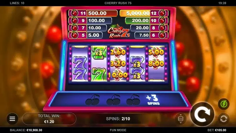 Cherry Rush 7s slot screenshot 2