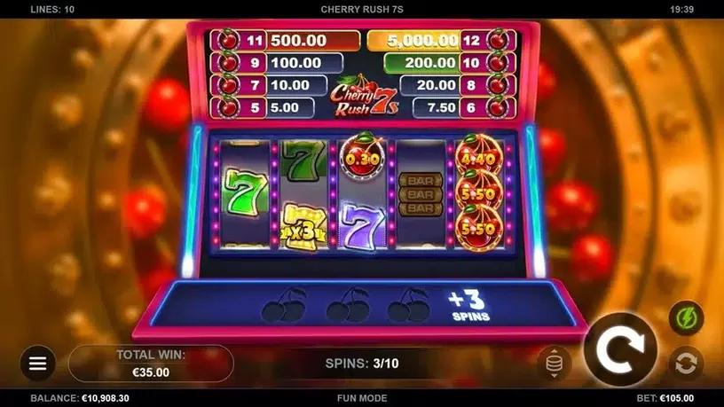 Cherry Rush 7s slot screenshot 5