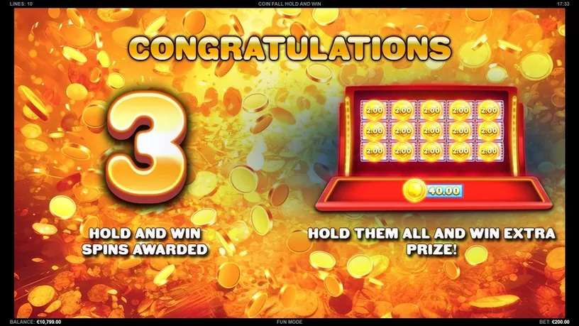 Coin Fall Hold and Win slot screenshot 2