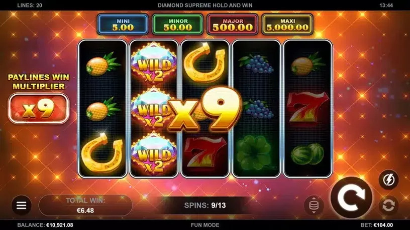 Diamond Supreme Hold and Win slot screenshot 6