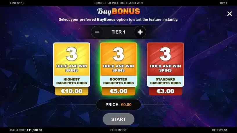 Double Jewel Hold and Win slot screenshot 2