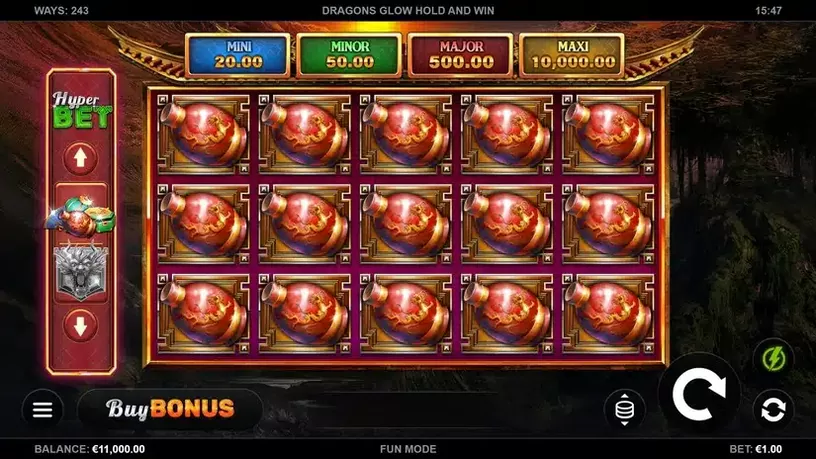 Dragons Glow Hold and Win slot screenshot 1