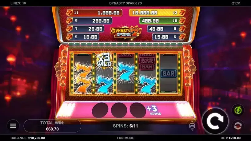 Dynasty Spark 7s slot screenshot 5