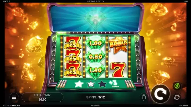 Emerald Glory 7s slot screenshot 4