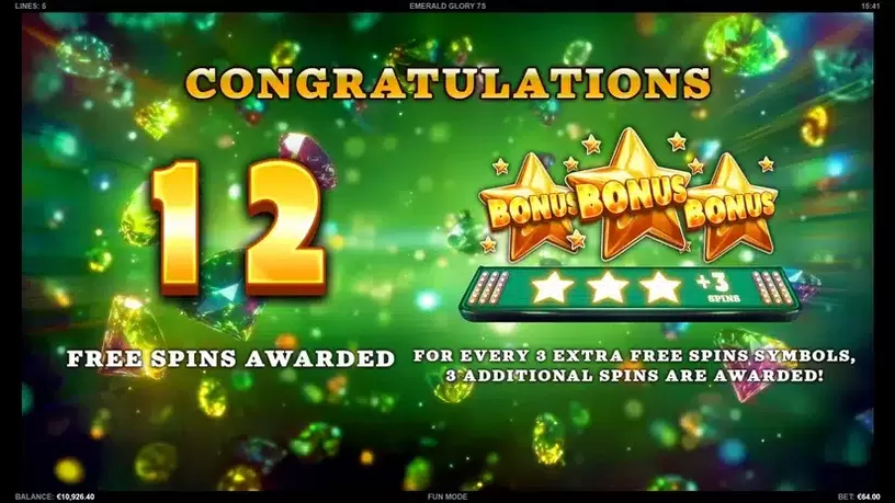 Emerald Glory 7s slot screenshot 3