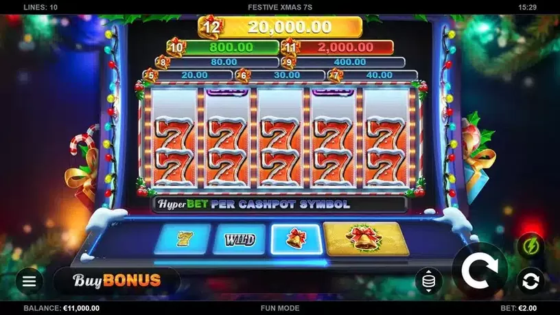 Festive Xmas 7s slot screenshot 1