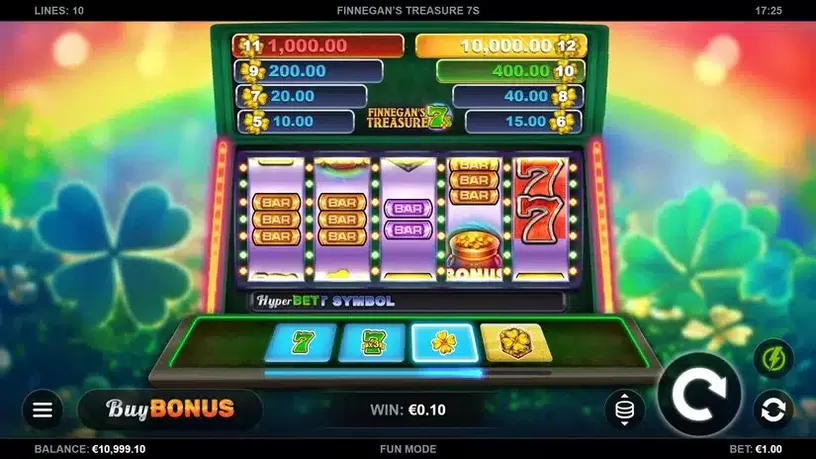 Finnegan’s Treasure 7s slot screenshot 1