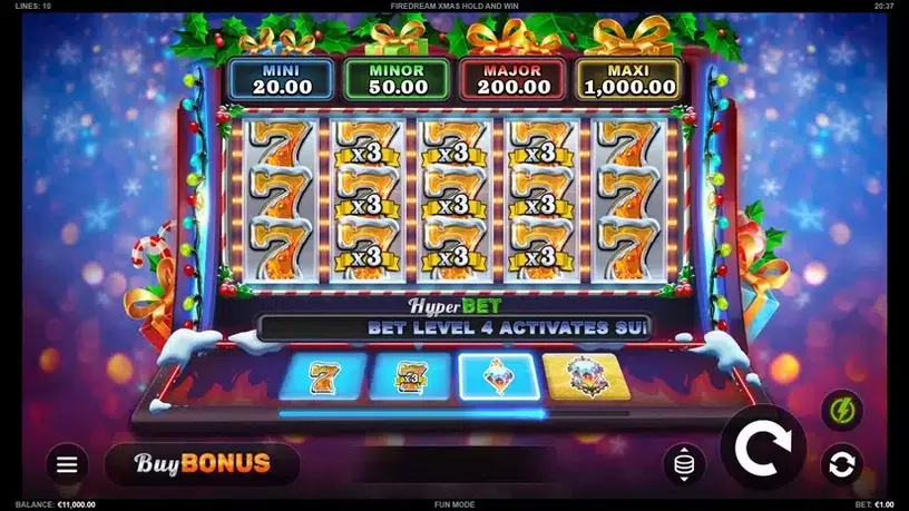 Firedream Xmas Hold and Win slot screenshot 1