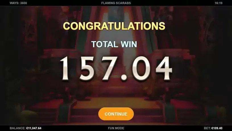 Flaming Scarabs slot screenshot 5