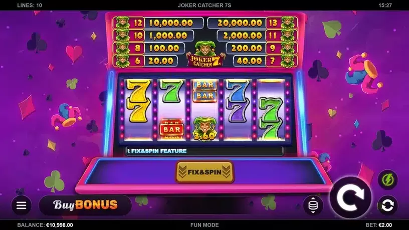 Joker Catcher 7s slot screenshot 1