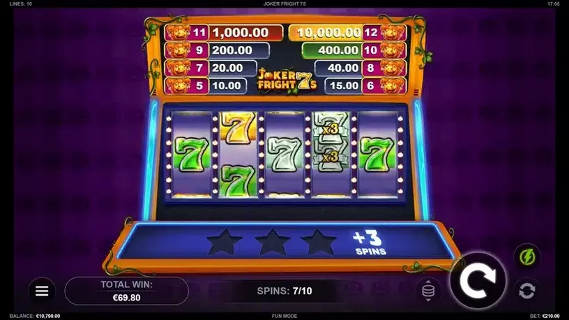 Joker Fright 7s slot screenshot 5