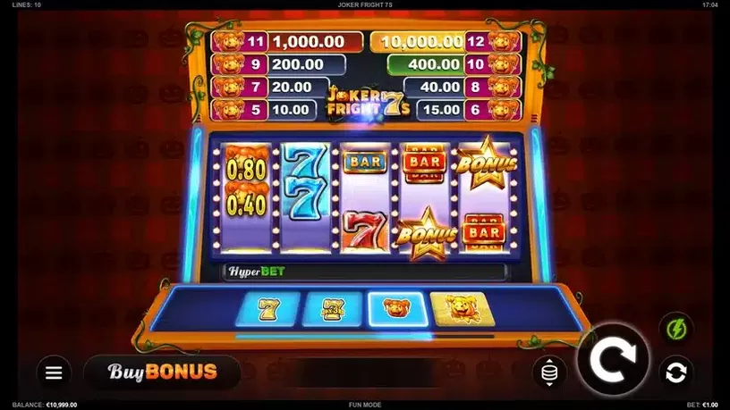 Joker Fright 7s slot screenshot 1