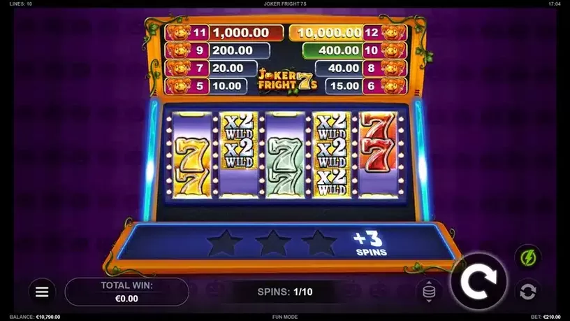 Joker Fright 7s slot screenshot 3