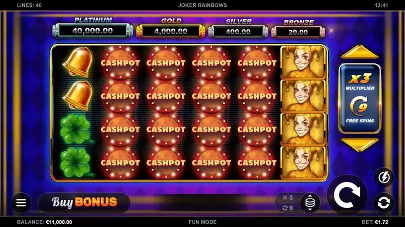 Joker Rainbows slot screenshot 1