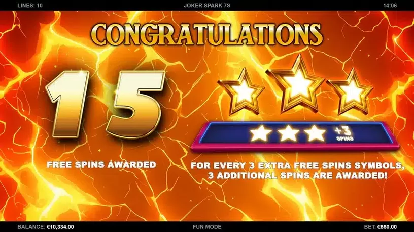 Joker Spark 7s slot screenshot 2
