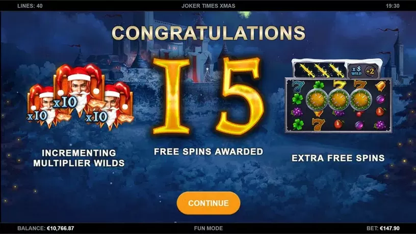 Joker Times Xmas slot screenshot 4