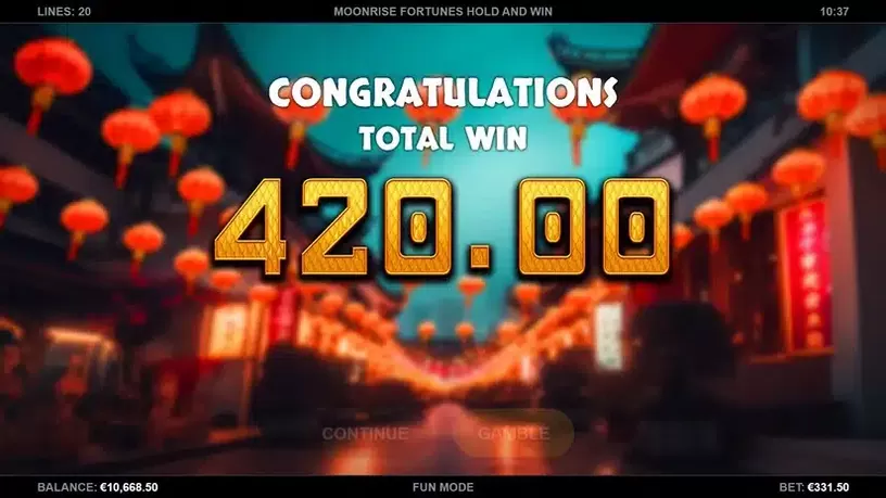 Moonrise Fortunes Hold & Win slot screenshot 5