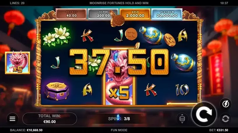 Moonrise Fortunes Hold & Win slot screenshot 4