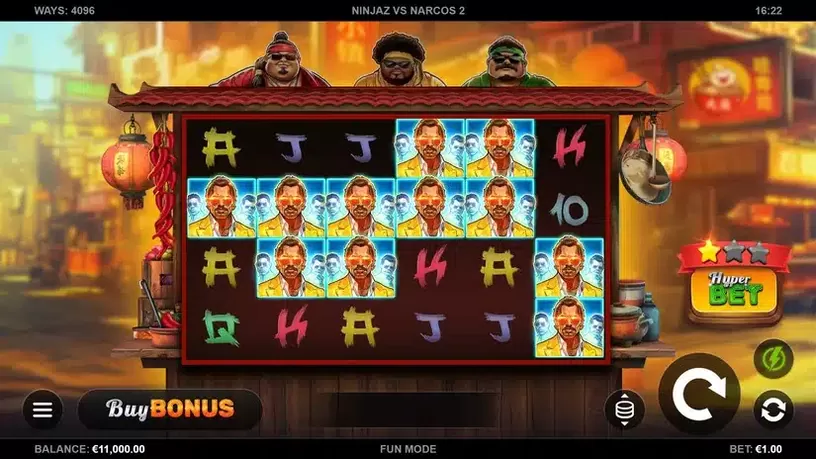 Ninjaz vs Narcos 2 slot screenshot 1
