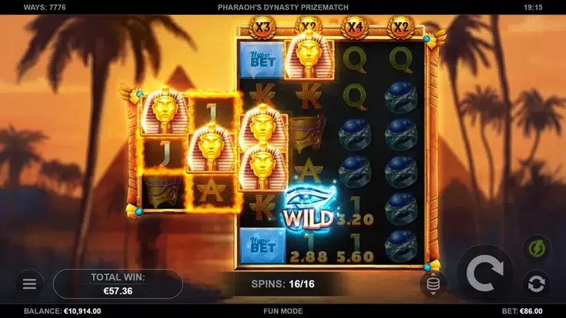 Pharaoh’s Dynasty PrizeMatch slot screenshot 5