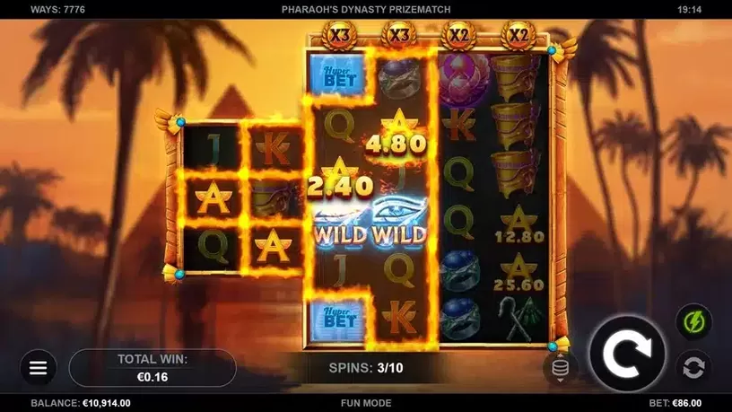 Pharaoh’s Dynasty PrizeMatch slot screenshot 3