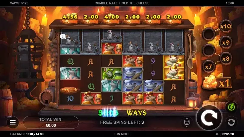 Rumble Ratz Hold the Cheese slot screenshot 3