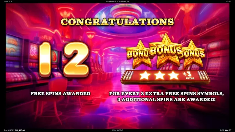 Sapphire Supreme 7s slot screenshot 2
