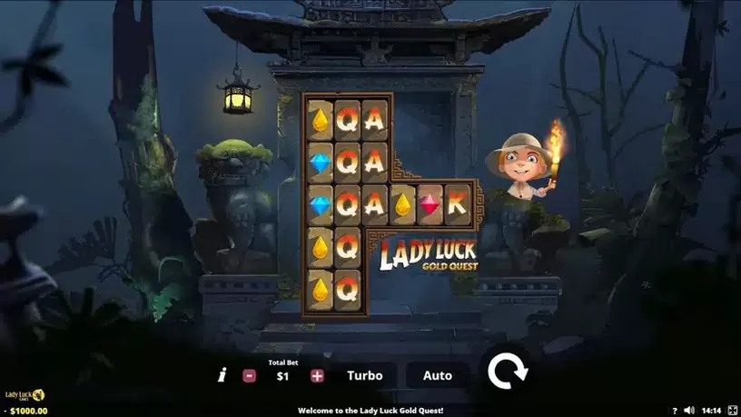 Lady Luck’s Gold Quest slot screenshot 1