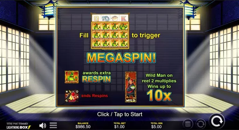 Wild Hot Wasabi slot screenshot 5
