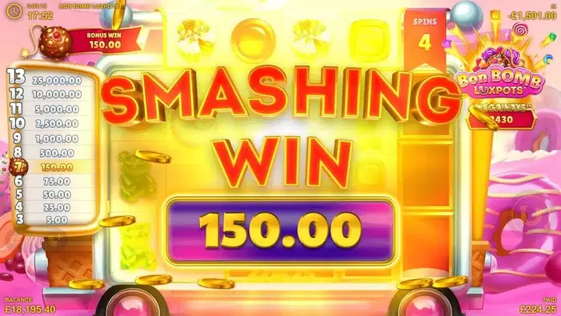 Bon Bomb Luxpots slot screenshot 6