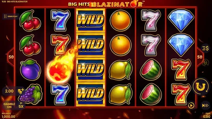 Big Hits Blazinator slot screenshot 1