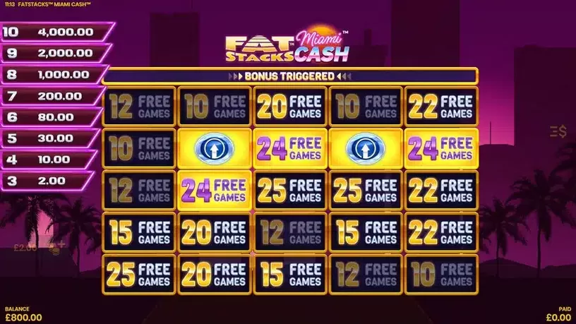 FatStacks Miami Cash slot screenshot 2