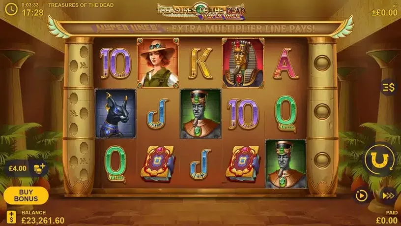 Treasures of the Dead Hyperlines slot screenshot 1