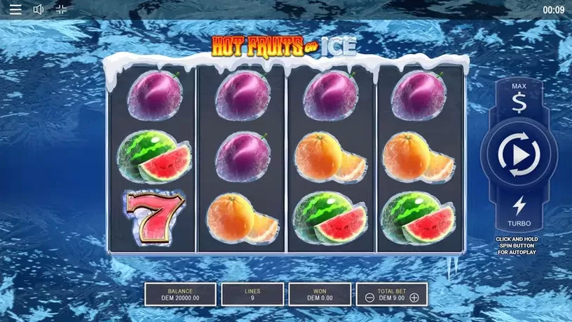 Hot Fruits on Ice slot screenshot 1